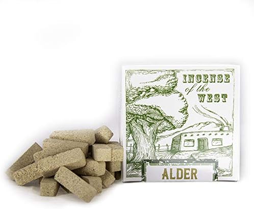 Incienso de Santa Fe - Alder Natural Wood Incense Bricks Without Holder, 40 Count - Made in the USA