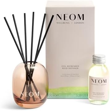 NEOM Feel Refreshed Reed Diffuser, Sicilian Lemon & Basil, 100ml