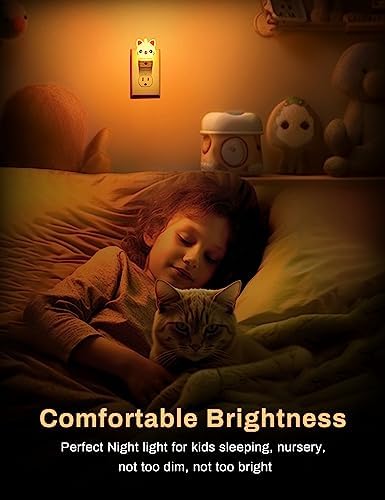DORESshop Cat Night Lights Plug Into Wall,Cute Night Light for Kids