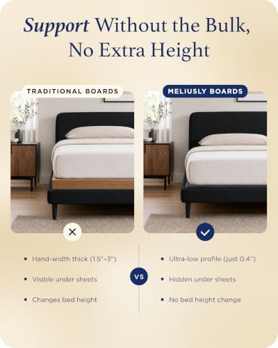 Original Bunkie Board Queen Size (60x80) - Under Bed Support, Black
