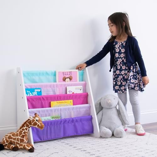 Humble Crew Kids Bookshelf, Montessori Front Facing Toddler Bookcase 4 Tier