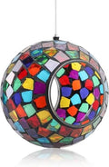 Yinns Mosaic Bird Feeder, Hanging BirdFeeders Outdoor Garden Decor, Purple