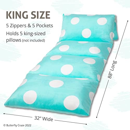 Butterfly Craze Floor Pillow Cover Plush Folding Lounger Bed Cushion Case