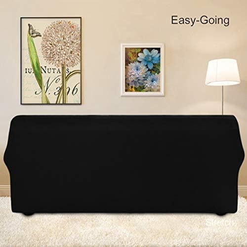 Easy-Going Stretch Halloween Couch Covers for Sofa Washable Large Black