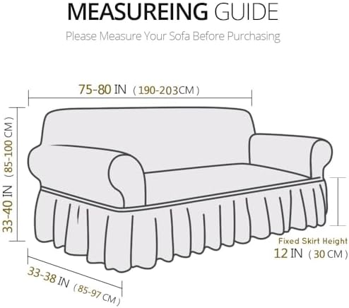 NICEEC Coffee Couch Covers for Sofa Cover Universal Slipcovers with Skirt