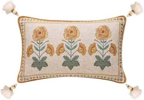 patdrea Designer French Vintage Throw Pillow Cover,12"x20"