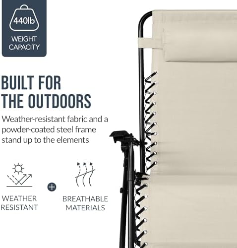 Best Choice Products Set of 2 Extra Wide Zero Gravity Chair Recliner