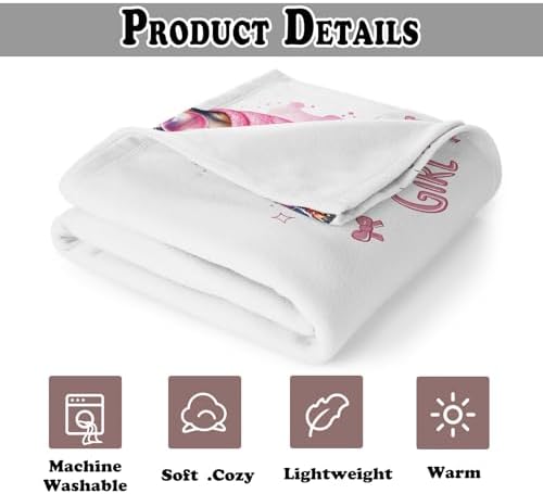 Trendy Pink Dachshund Throw Blanket for Couch, Dachshund Gifts for Women, Just a Girls Who Loves Dogs Throw Blanket for Girls Bedroom Living Room Home Decoration, 50x60 Inches