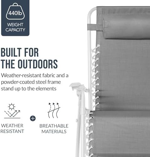 Best Choice Products Set of 2 Extra Wide Zero Gravity Chair Recliner