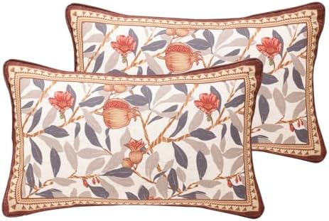patdrea Designer French Vintage Throw Pillow Cover,12"x20",Set of 2