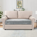 H.VERSAILTEX Stretch Mixed-Color Chenille Couch Covers T Cushion Stretch Replacement Loveseat Slipcovers Thick Soft Loveseat Covers for 2 Cushion Couch(2 Seater Loveseat Cushion Cover,Dove)