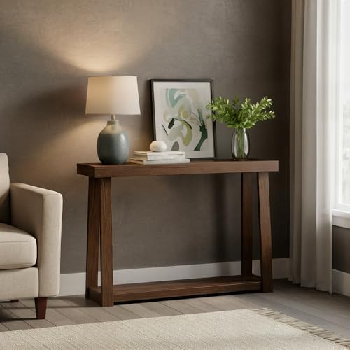 Plank+Beam Classic Console Table, with Shelf, 46 Inch, Walnut