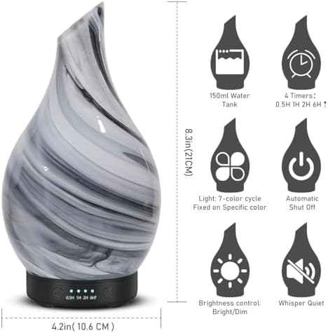 EQUSUPRO Essential Oil Diffuser for Home Fragrance & Aromatherapy 150ml