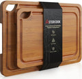 Astercook Deep-Carbonized Bamboo Cutting Boards for Kitchen