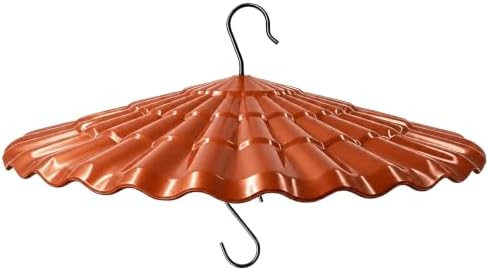 13.5'' Bird Feeder Rain Guard - Bright Dome Shield Umbrella Cover, Squirrel Proof Baffle for Outside Pole & Hanging Standard Wild Bird Feeders, Weatherproof Shatterproof Canopy,(1 Pack, Coffee)
