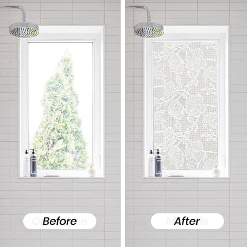 ADD.HERES Window Privacy Film, Glass Decorative Static Cling, 17.5" x 78.7"