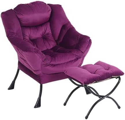 LITA Lazy Chair with Ottoman, Comfy Accent Reading Chair