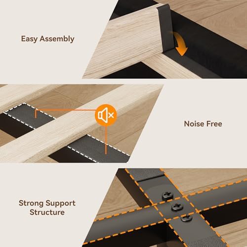 Full Size Bed Frame with Headboard, Luxury Velvet Fabric Upholstered Bed frame with Button Tufted Design, Strong Wooden Slats Support - Low & Sturdy, Noise-Free, No Box Spring, Easy Assembly, Black