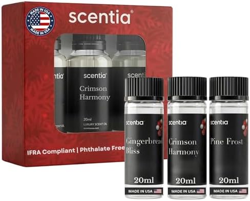 Scentia Winter Holiday Fragrance Oil Gift Set, 3X20 mL