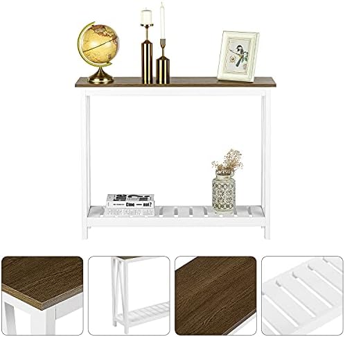 ChooChoo Farmhouse Console Table, Narrow Sofa Table for Entryway, 40 Inch
