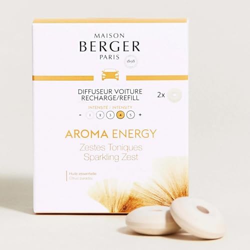 MAISON BERGER Car Diffuser Refill Set, Aroma Energy