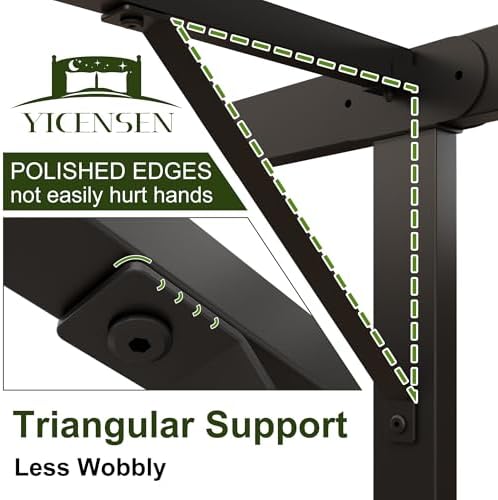 24 Inch High Twin Bed Frames with Rounded Corner Legs Heavy Duty