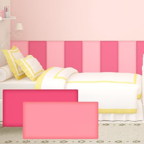 8 Pack Wall Padding Headboard 15.75" x 7.87" x 1.18" Rose Pink Colors