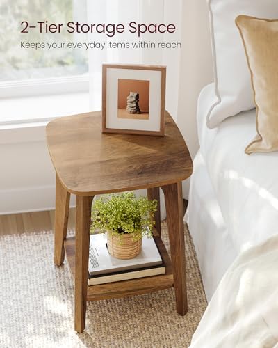 VASAGLE Side Table, 2-Tier Small Square End Table, Nightstand Set of 2