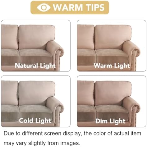 H.VERSAILTEX Velvet Stretch Couch Cushion Cover Plush Cushion Slipcover for Chair Loveseat Sofa Cushion Furniture Protector Seat Cushion Sofa Cover (3 Piece XL Sofa Cushion Covers, Taupe)