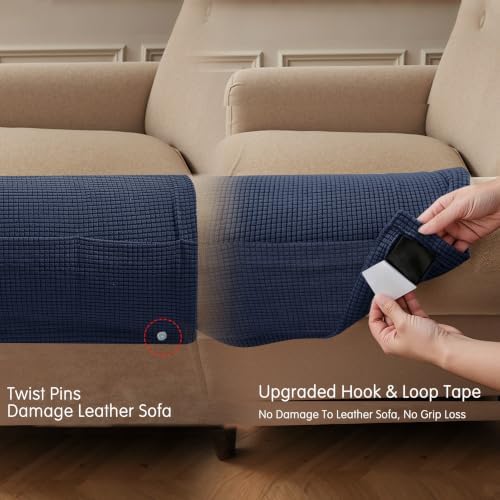 SUBRTEX Stretch Couch Arm Covers Set of 2, Non-Slip Sofa Armrest Slipcovers