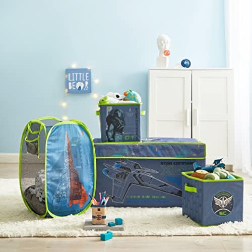 Idea Nuova Pixar Lightyear Pop Up Hamper with Durable Carry Handles, 21'' H x 13.5'' W X 13.5'' L