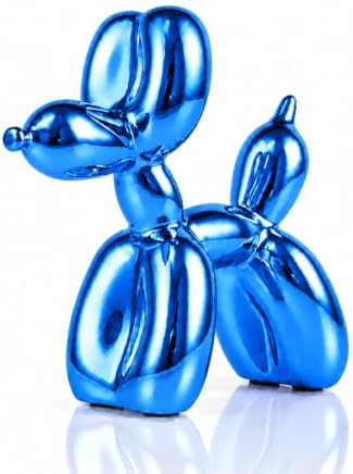 Blue Balloon Dog Decor,Balloon Animal Decor,Shelf Decor Preppy Room Decor,Cute Statue Home Decor, Bedroom Modern Sculpture Desk Decor,Office Gold Decorations Small Figurines