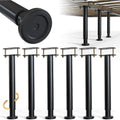 6Pcs Bed Frame Support Leg, Adjustable 14" to 23.6", Increase Under-Bed Storage Space, Extra Sturdy Steel Bed Risers with Wider Rubber Base, More Stable