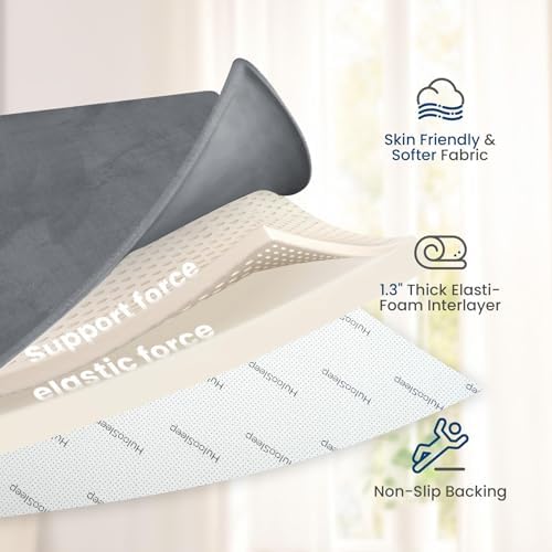 Extra Large 79"×158" Baby Play Mat for Floor,1.3" Thick Elasti Foam Playroom Mat for Toddler,Infant,Kids,Ultra Soft Velvet Classroom Rug,Non Slip Backing Safe for Crawling&Tummy Time（Dark Grey）