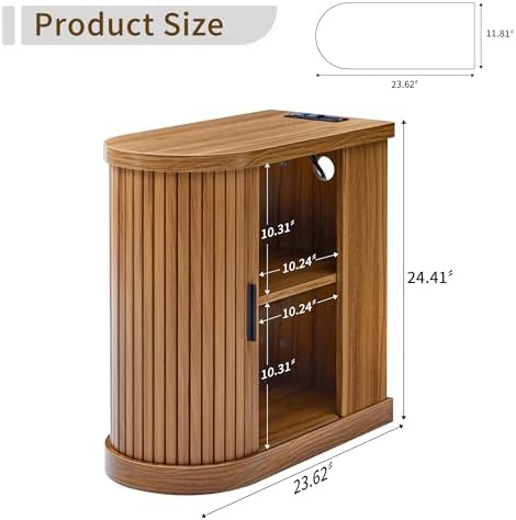 Mid-Century Modern Nightstands Set 2, Walnut