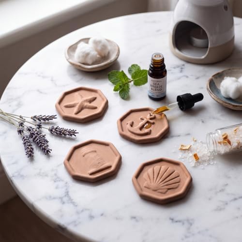AceOrbit 4 Pcs Ceramic Passive Diffuser for Essential Oil Non Electric