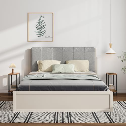 TUTOTAK Narrow Side Table Set of 2, Small End Table for Couch