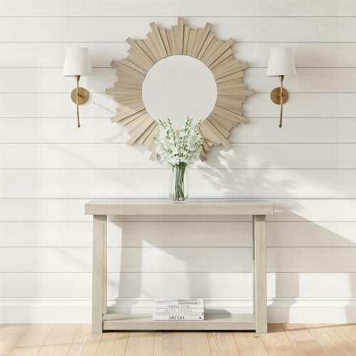 Plank+Beam Classic Console Table, with Shelf, 46 Inch, Seashell