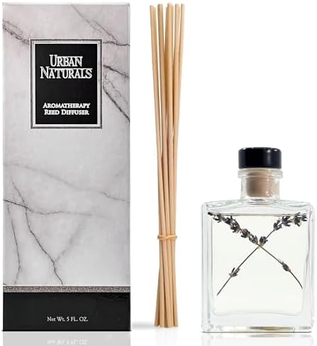 Urban Naturals Reed Diffuser Set, Lavender Fields - Bathroom Shelf Décor