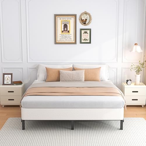10 Inch Queen Box Spring with Fabric Heavy Duty Steel Support
