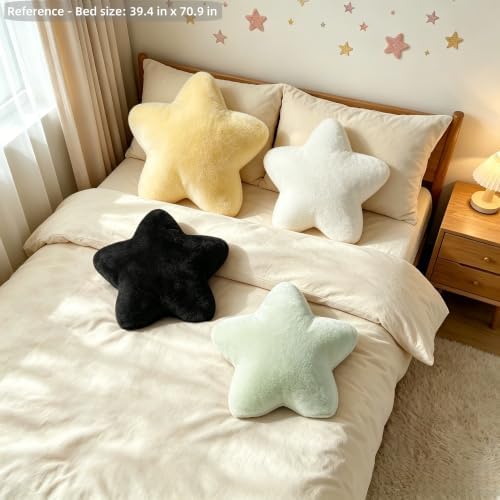 19" Yellow Star Pillow Large Cute Decorative Throw Pillows Floor Cushions
