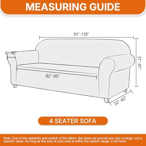 XINEAGE Stretch 4 Seater Slipcover, Non-Slip Pet Couch Cover,Light Green