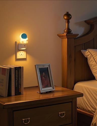 L LOHAS LED Night Light for Kids, 3D Space Night Light Plug in