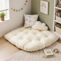 TOPCHANCES Large 4-Inch Thick Floor Cushion for Kids,39" Round Corner Playroom Pillow,Soft Non-Slip Floor Seat for Dorm Room,Bedroom Nooks&Reading Corners