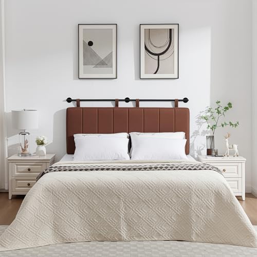 UEV King Headboard Only, Wall Mounted Hanging Upholstered Bed Head Board
