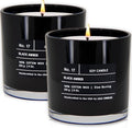 Lulu Candles | Black Amber | Luxury Scented Soy Jar Candle | Hand Poured in The USA | Highly Scented & Long Lasting (9 Oz. 2 Pack)