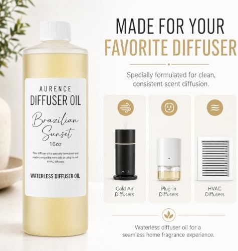 Diffuser Oil, Brazilian Waves Scent, Luxury Waterless Diffuser Oil Refill