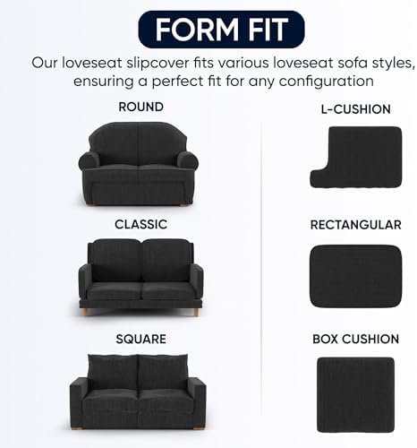 PAULATO Premium Stretch Couch Covers for Sofa - Sofa Chair Cover Washable, Dogs & Pets Friendly - Elastic Polyester Loveseat Slipcovers - Non-Slip Love Seat Couch Covers - Teal (40"-63" Wide)