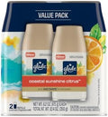 Glade Automatic Spray Air Freshener Refill, Coastal Sunshine Citrus, 2 Ct