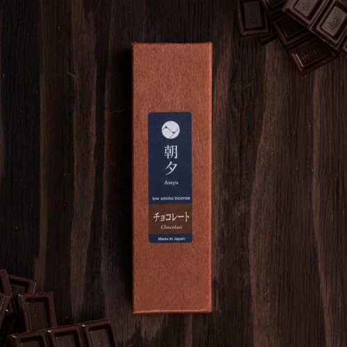 Asayu Japan Chocolate Incense Sticks, Low Smoke Japanese Incense, 20g